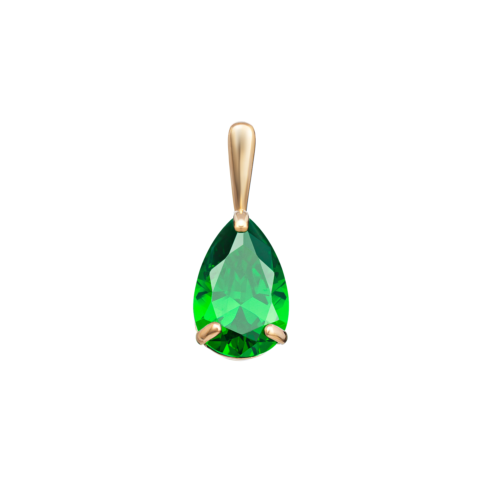 9ct Emerald Teardrop Pendant