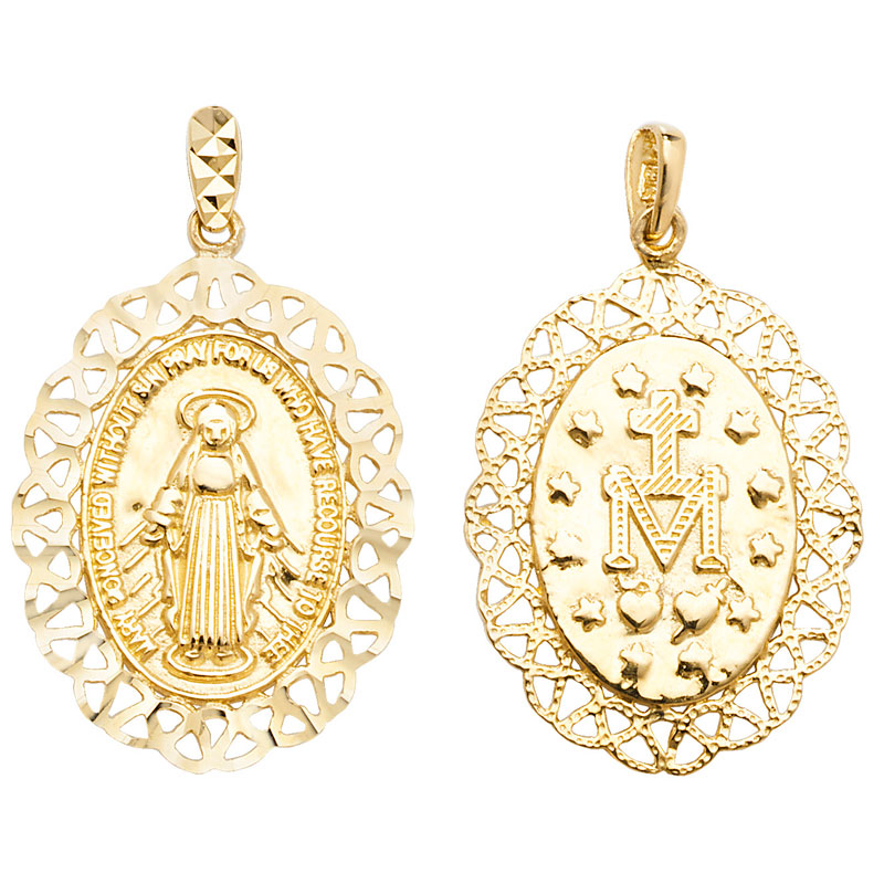 9ct Our Lady Medal Pendant
