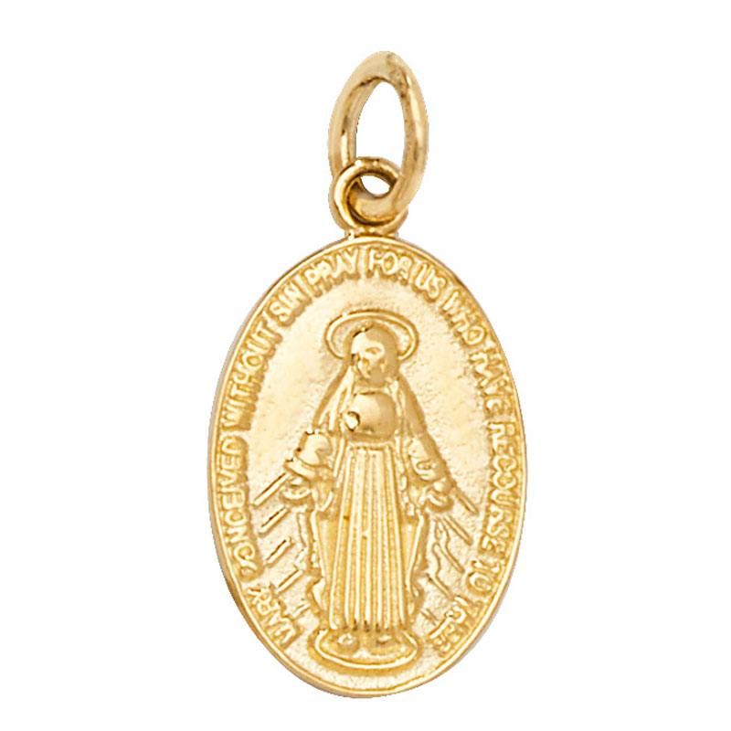 9ct Plain Our Lady Medal