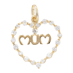 9ct Mum Heart Pendant