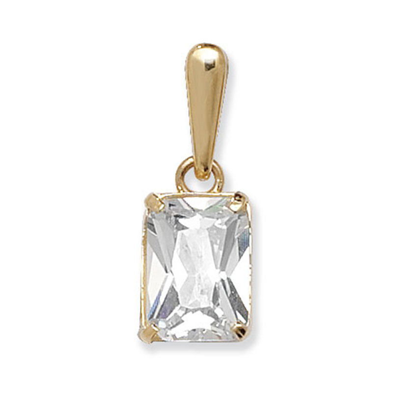 9ct Rectangle Pendant