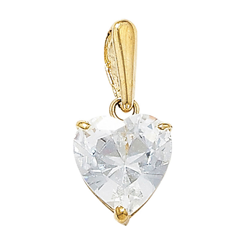 9ct Heart Basket Pendant (7mm)