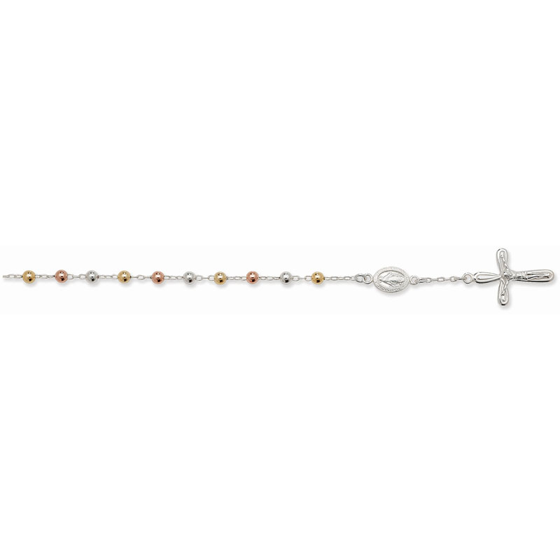HC S/S Single Decade Rosary Bracelet Set