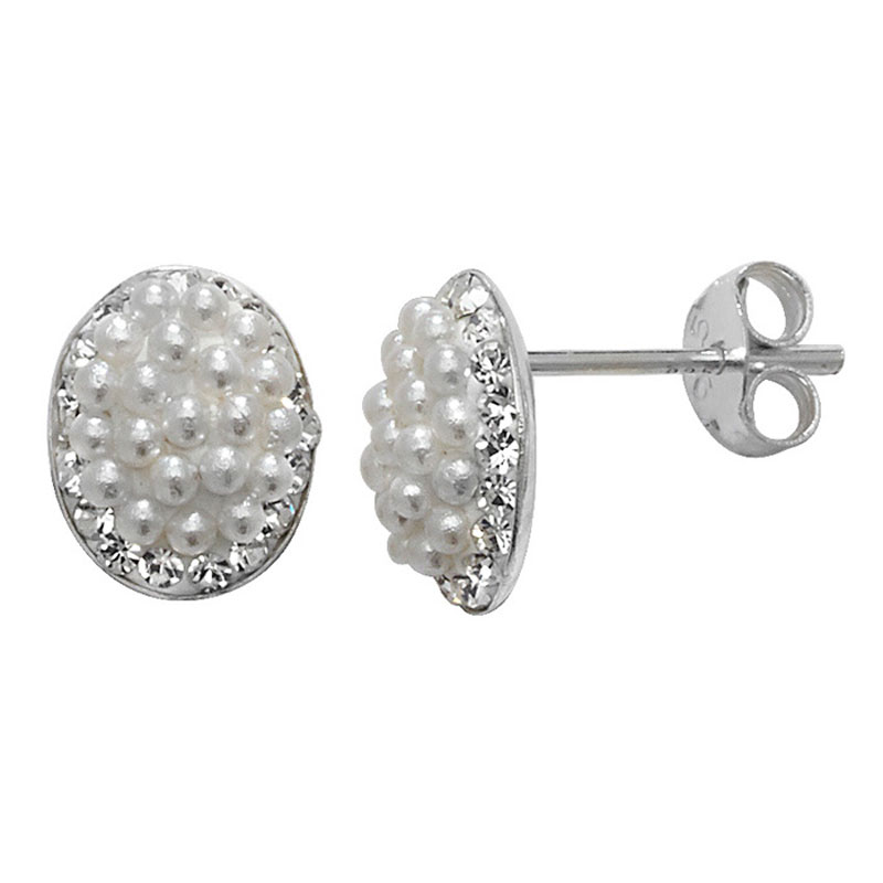 Oval Multi Pearl Earring  Set