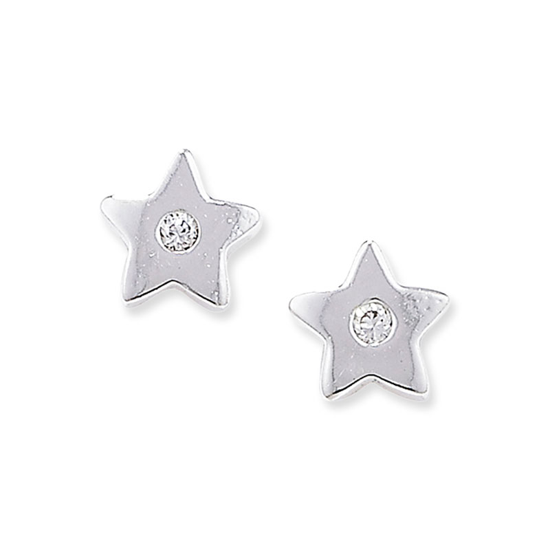 HC S/S CZ Star Earring Set