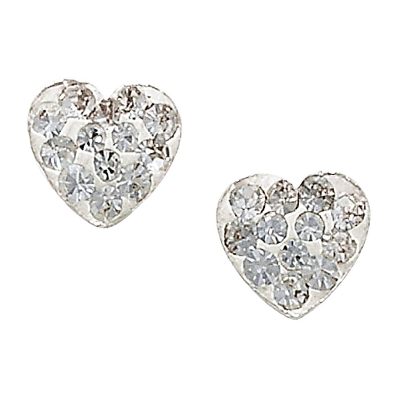 Crystal Heart Earring Set