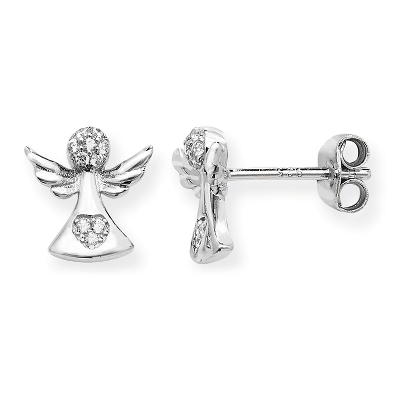 Angel Heart CZ Earring Set