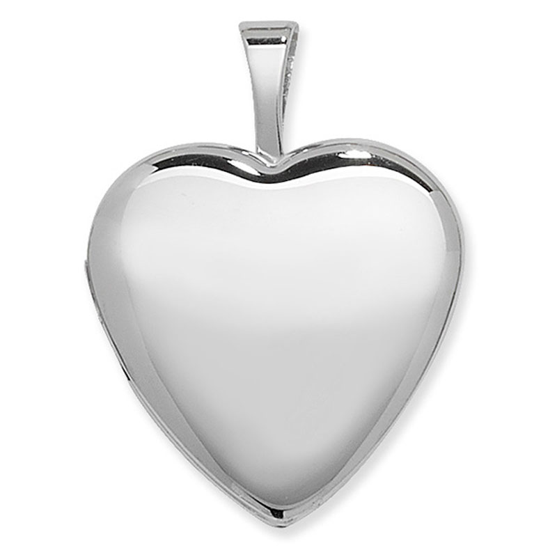 Heart Locket Side Polished Set