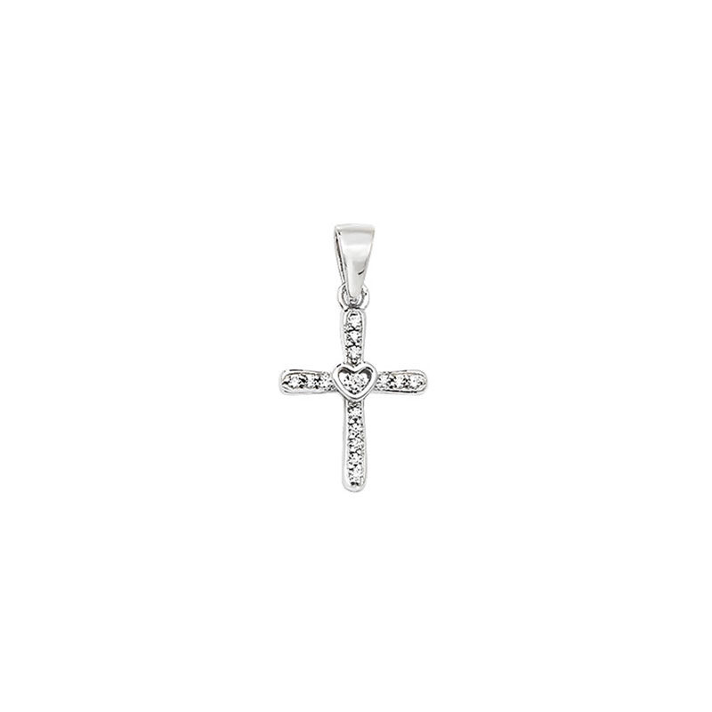 Holy Communion CZ Cross Heart Set