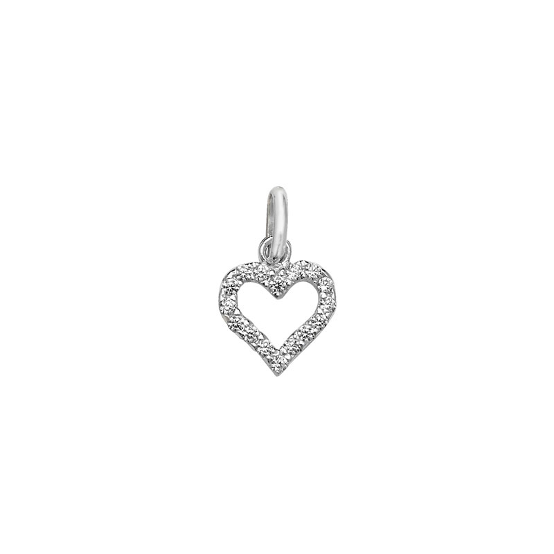 Pave Set Heart Set