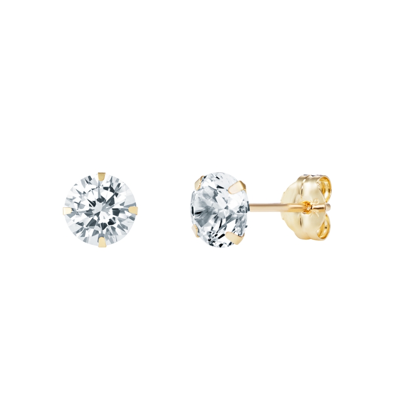 9ct CZ 5mm Studs