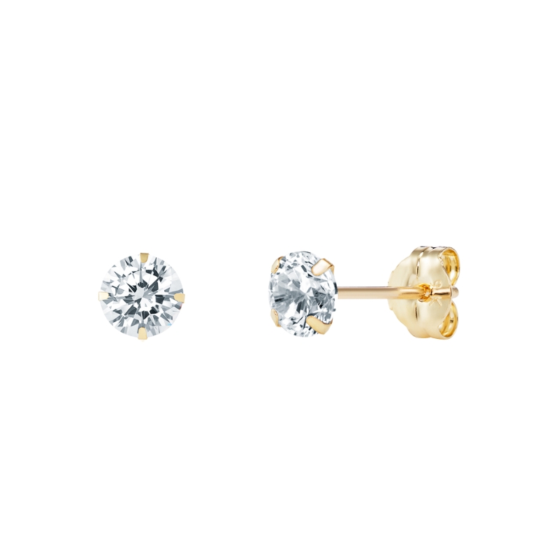 9ct CZ 4mm Studs