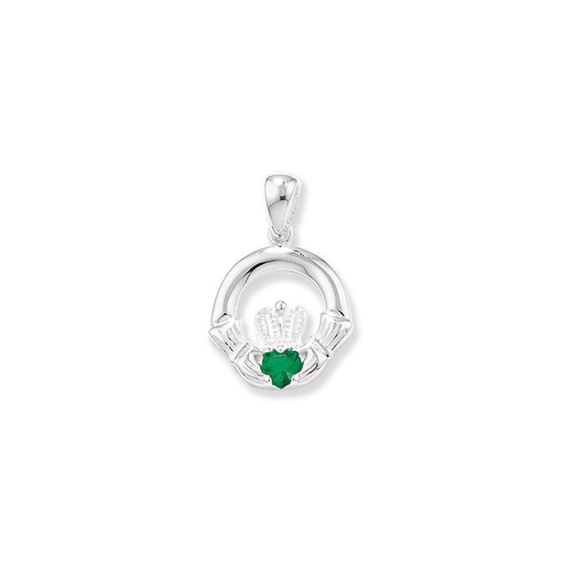 Green Claddagh Pendant