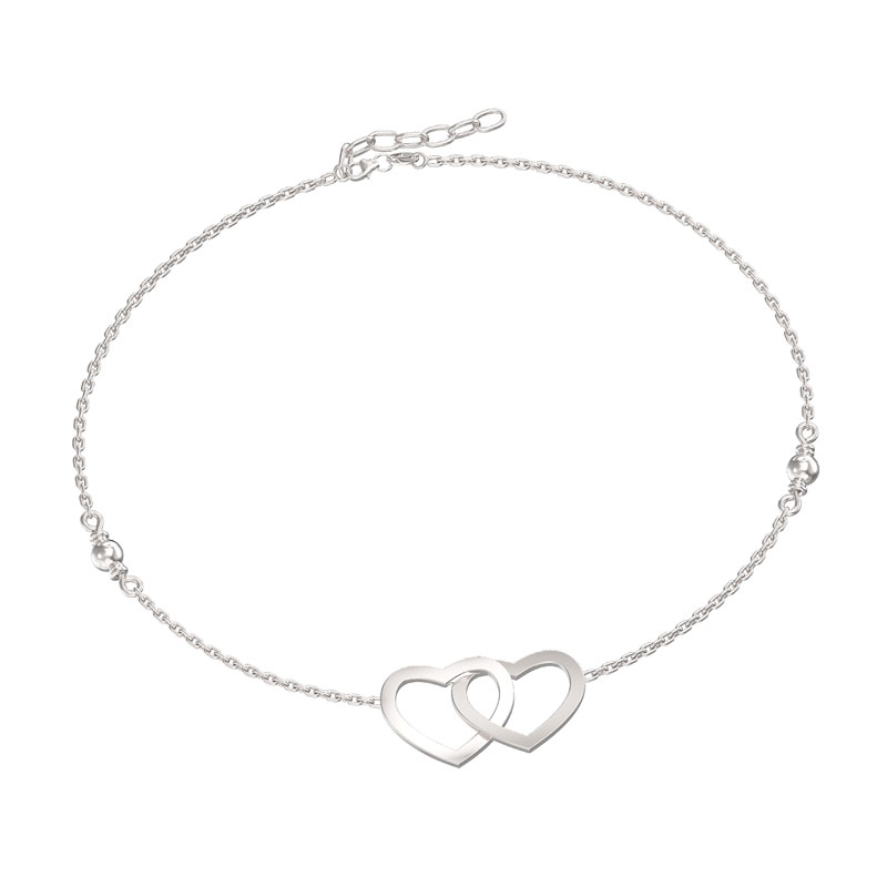 Intertwined Heart Anklet