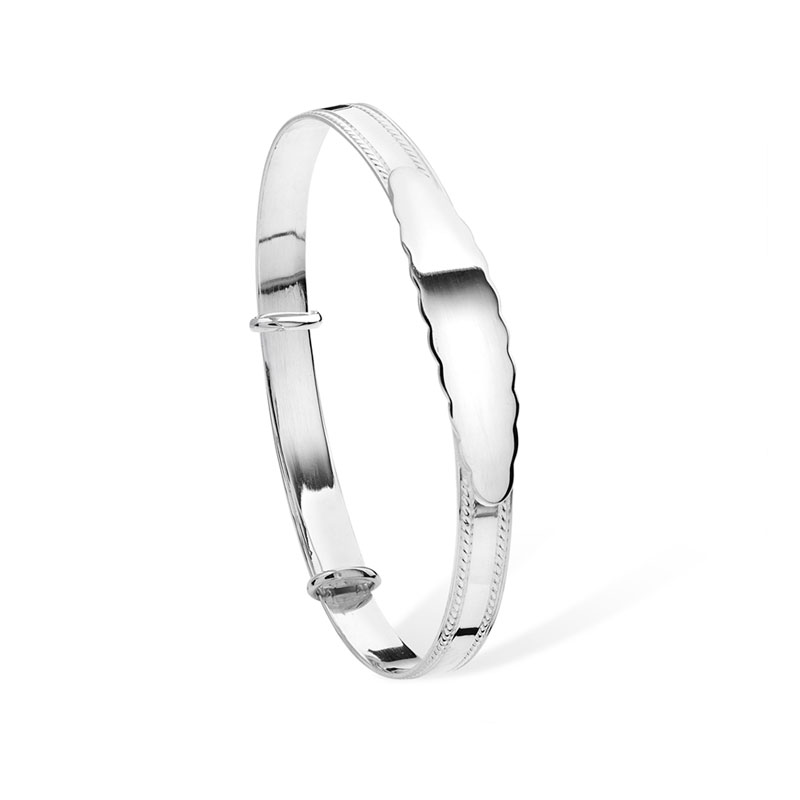 Kids Edged Design ID Bangle