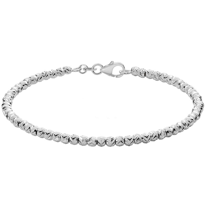 Silver Beaded Bangle