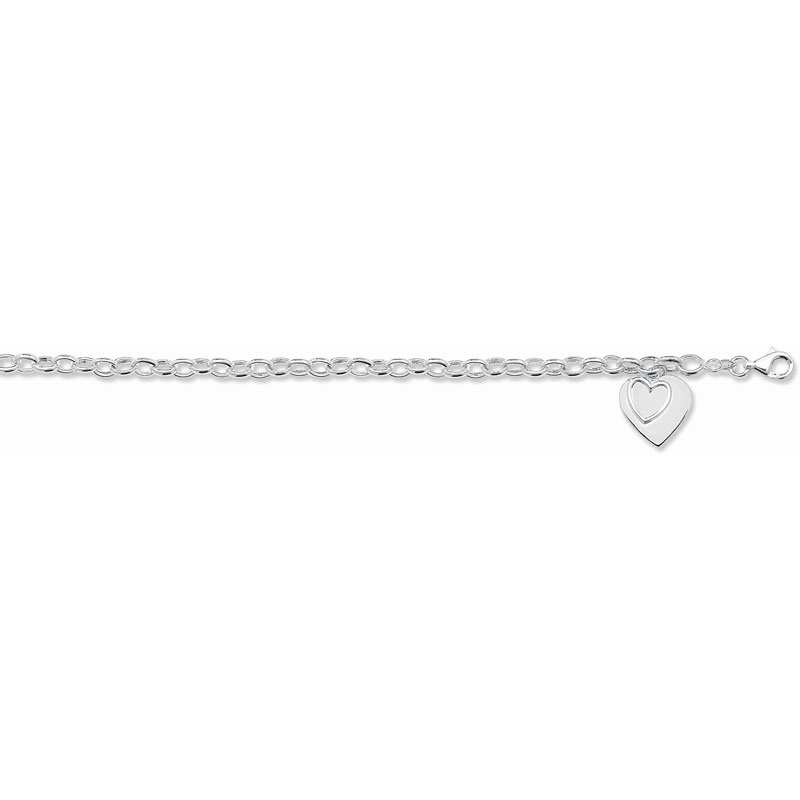 Interlinked CZ Heart Bracelet