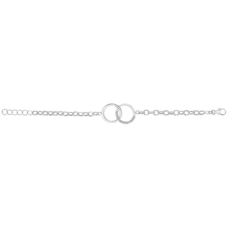 Silver Interlinked Circle Bracelet