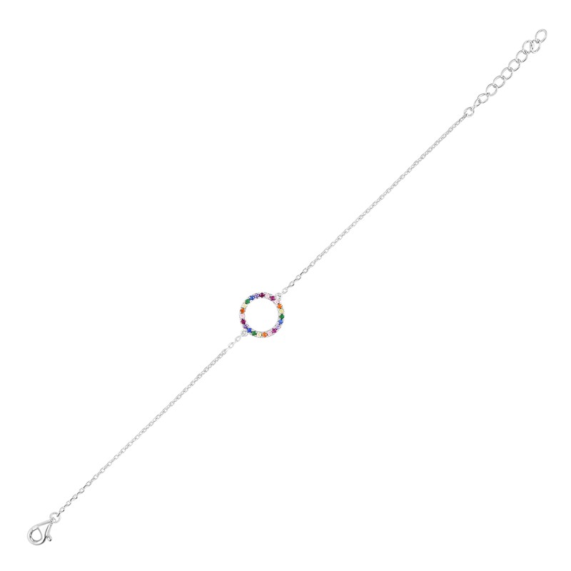 Multi Colour Circle CZ Bracelet