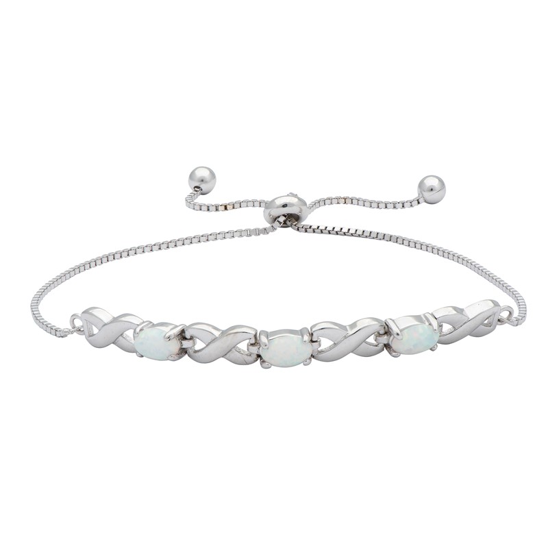 Opal Style Infinity Toggle Bracelet