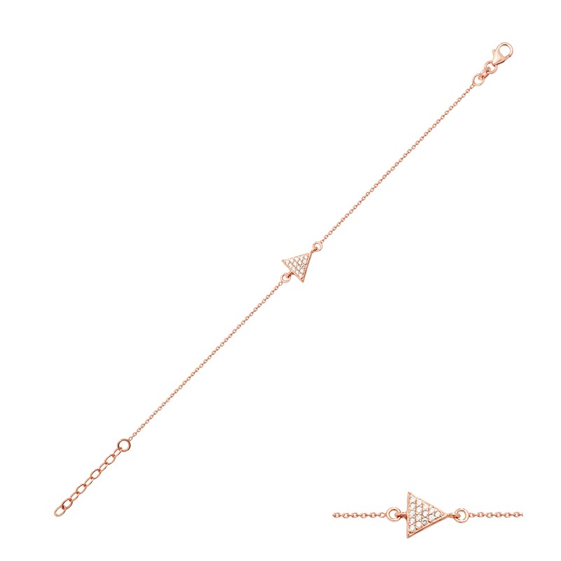 Rose Gold Triangle Bracelet