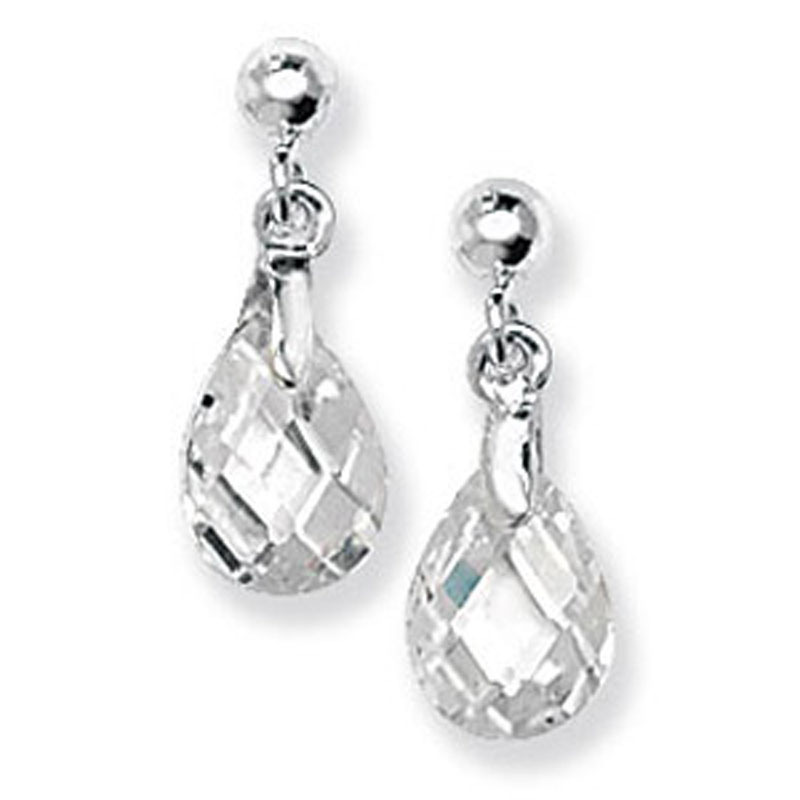 Fancy CZ Drop Earrings