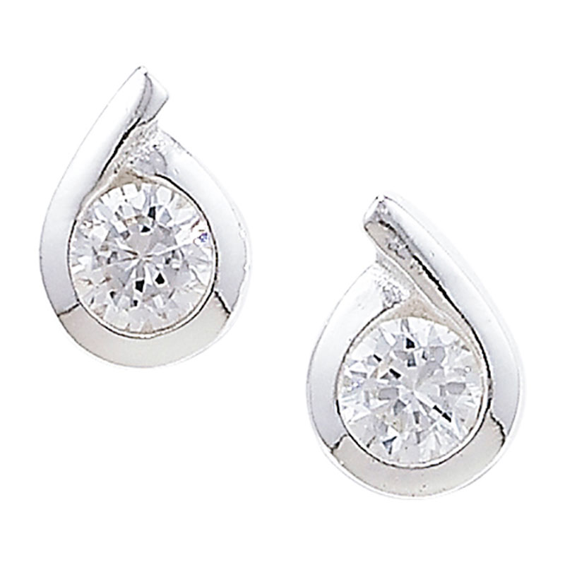 Single Stone CZ Earrings