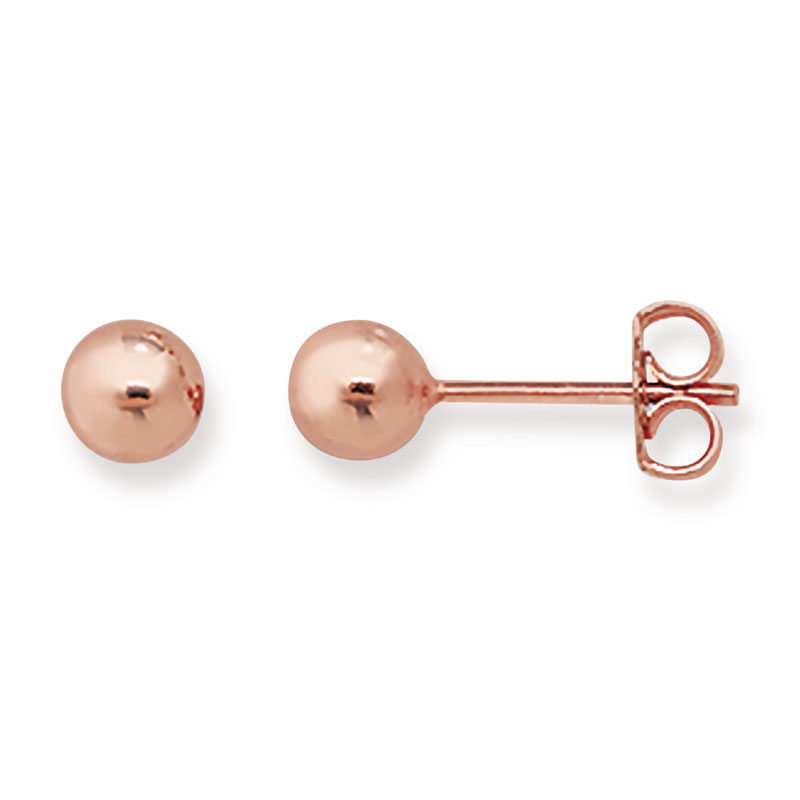 Rose Gold Plated 5mm Stud Earrings