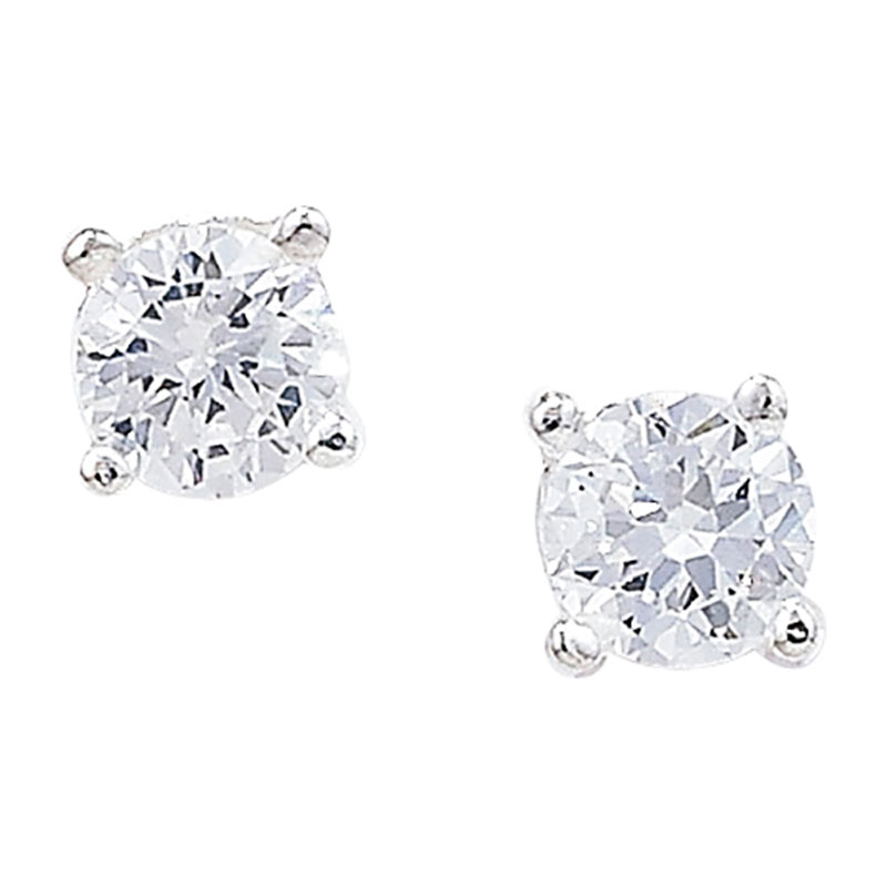 5mm Cubic Zirconia Stud Earrings