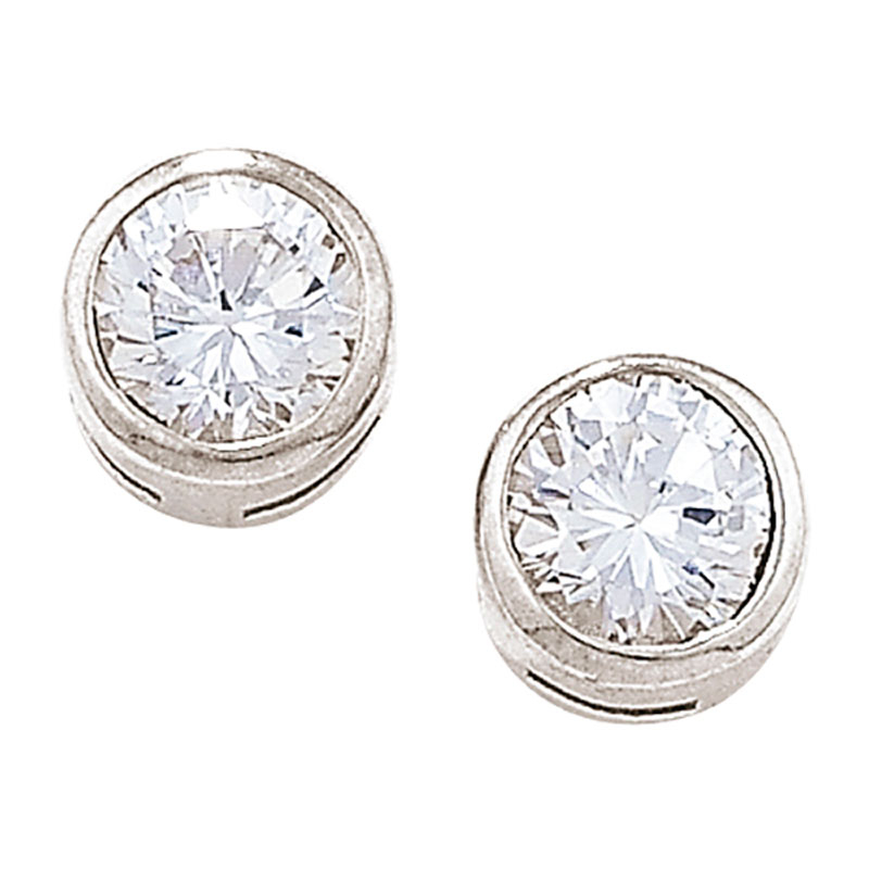 Cubic Zirconia Round Earrings