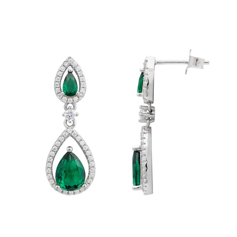 Emerald Teardrop Earrings