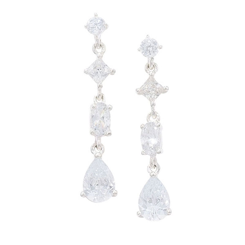 Cubic Zirconia Drop Earrings