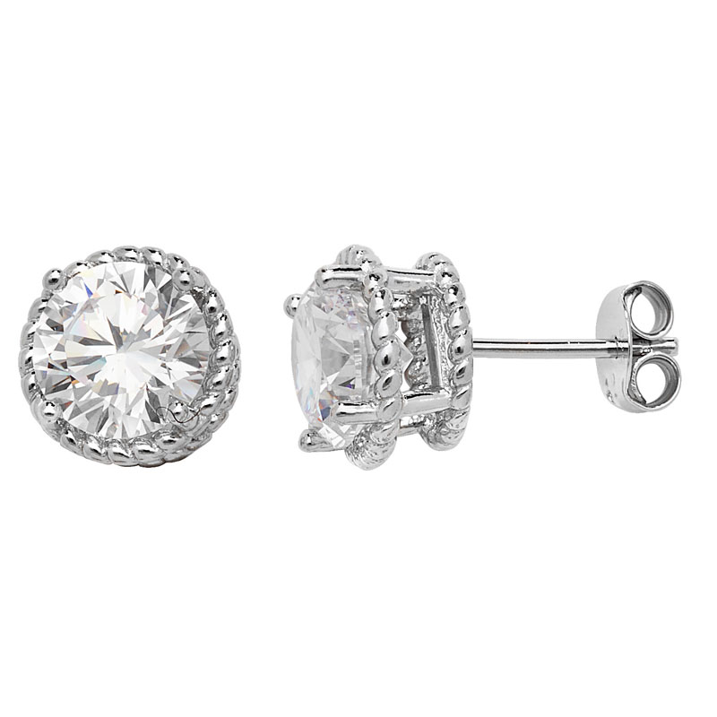 Fancy CZ Stud Style Earrings