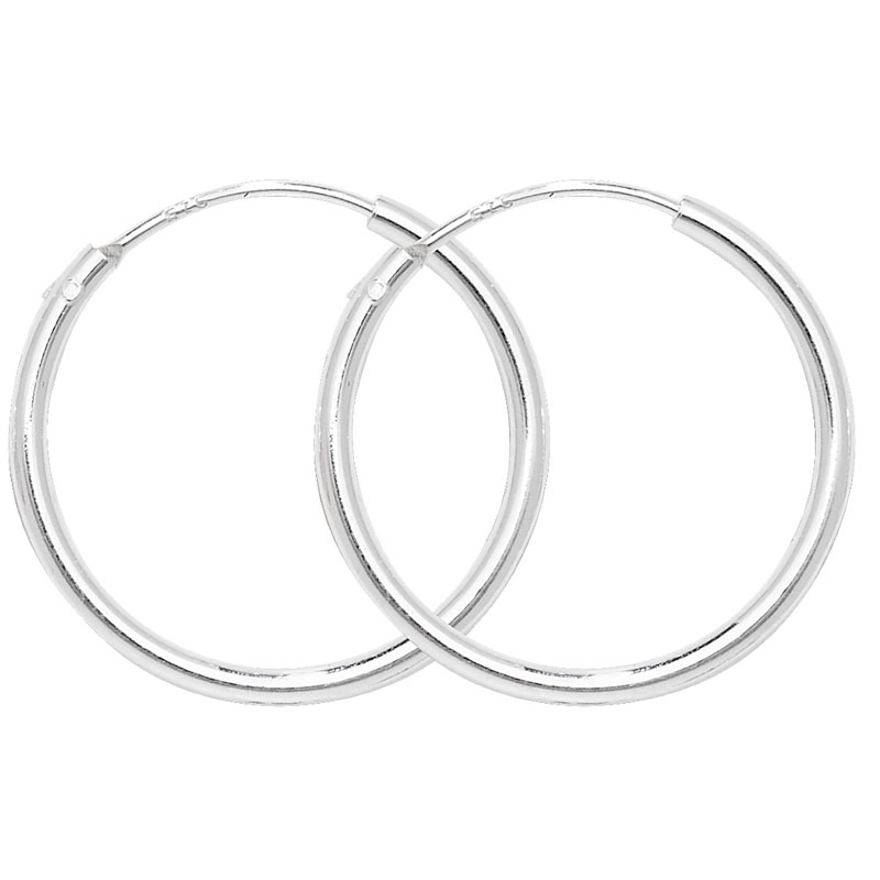 Silver 20mm Hinged Hoop