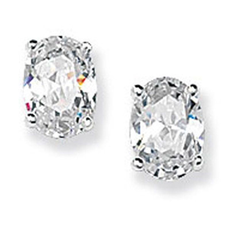 Oval CZ Earrings