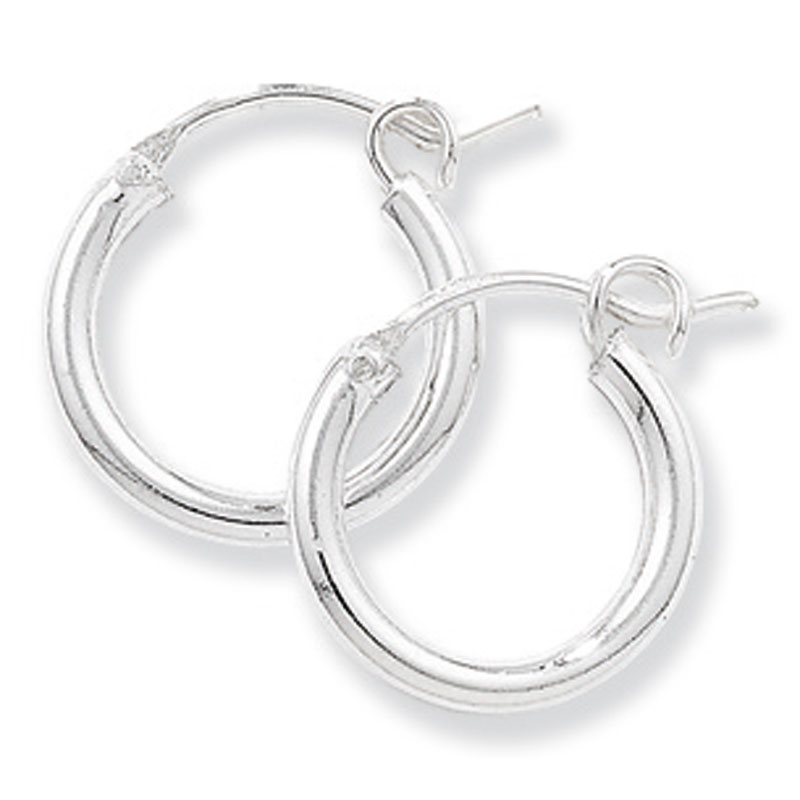 14mm Hinged Hoop Earrings