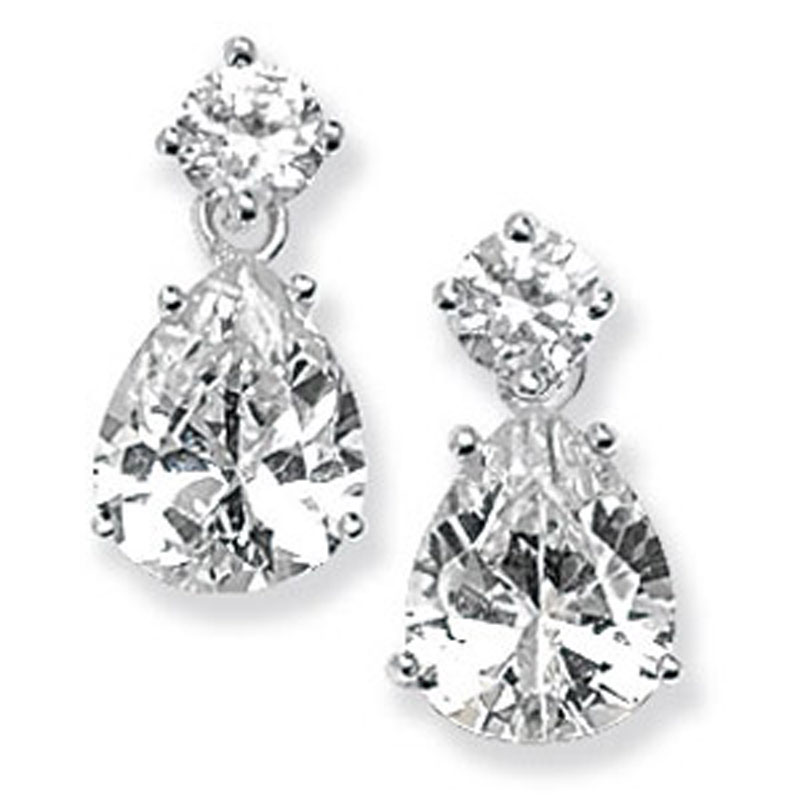 Pear Drop CZ Earrings