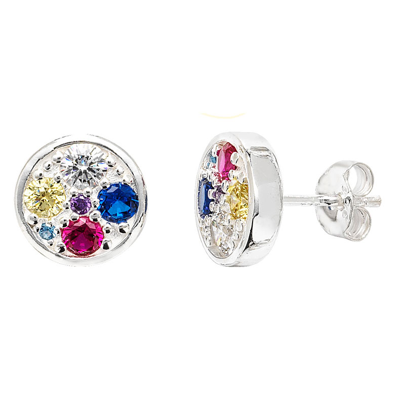 Multi-Colour CZ Studs