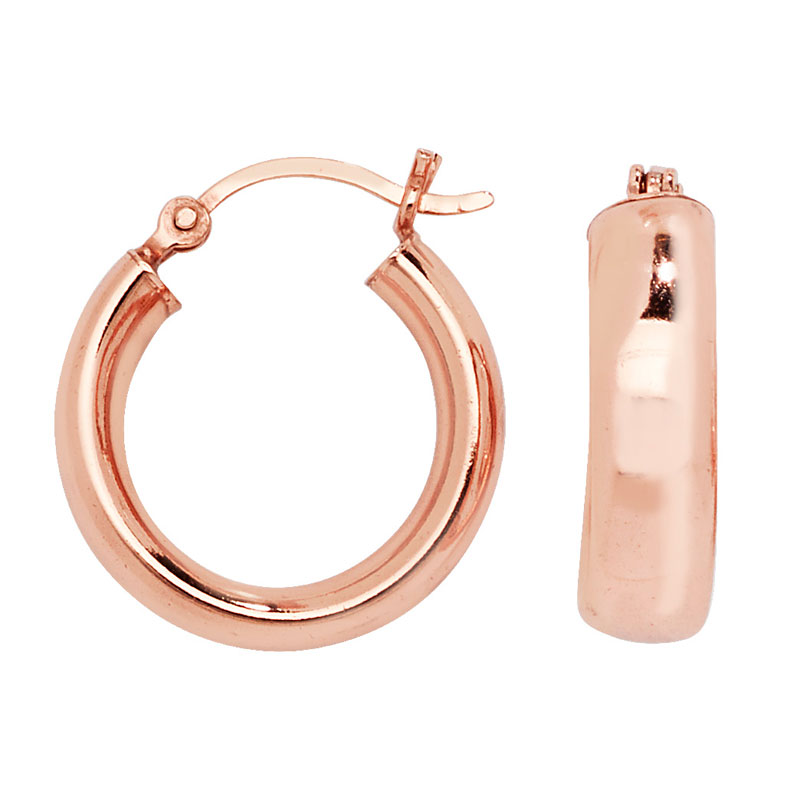 Rose Gold Plated Hoop Earrings