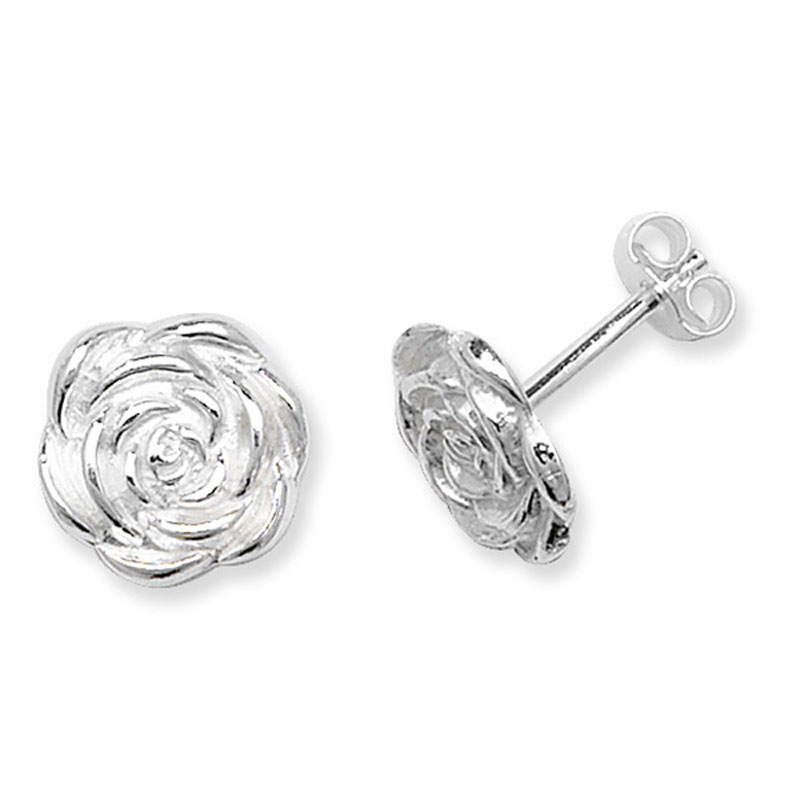 Plain Rose Stud Earrings