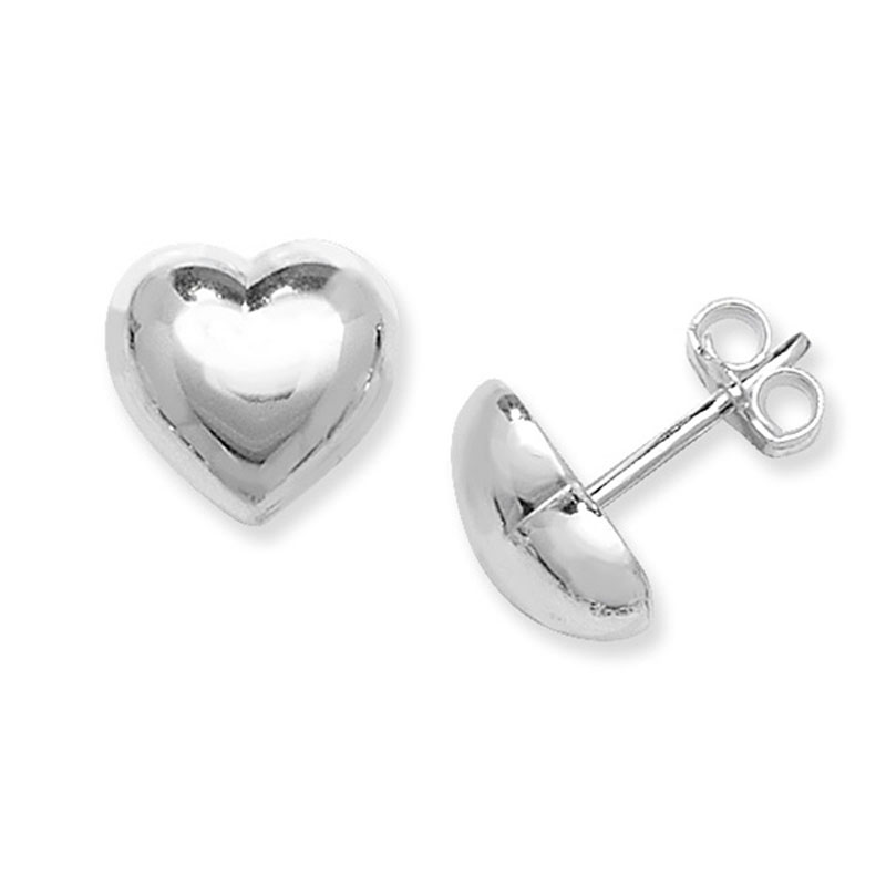 Puff Heart Stud Earrings