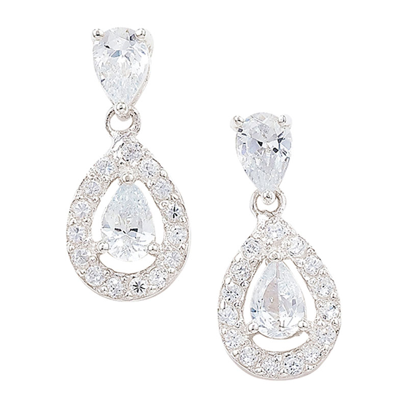 CZ Drop Earrings