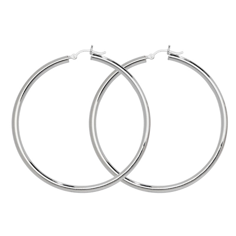 60mm Hinged Hoop Earrings