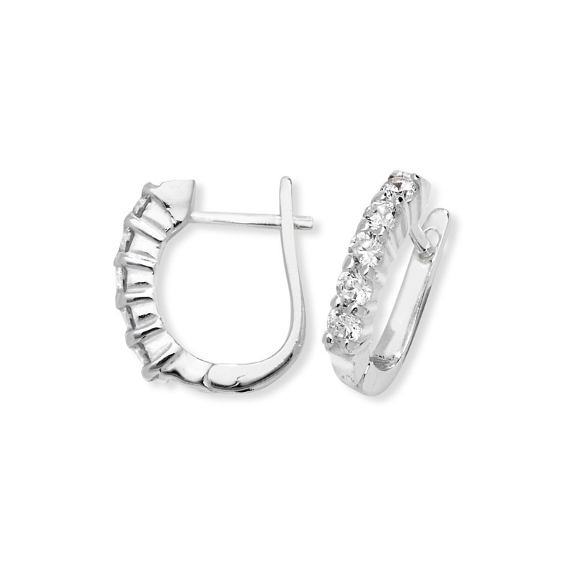 Cubic Zirconia Hoop Earrings