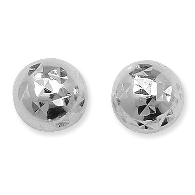 Fancy 8mm Ball Stud Earrings