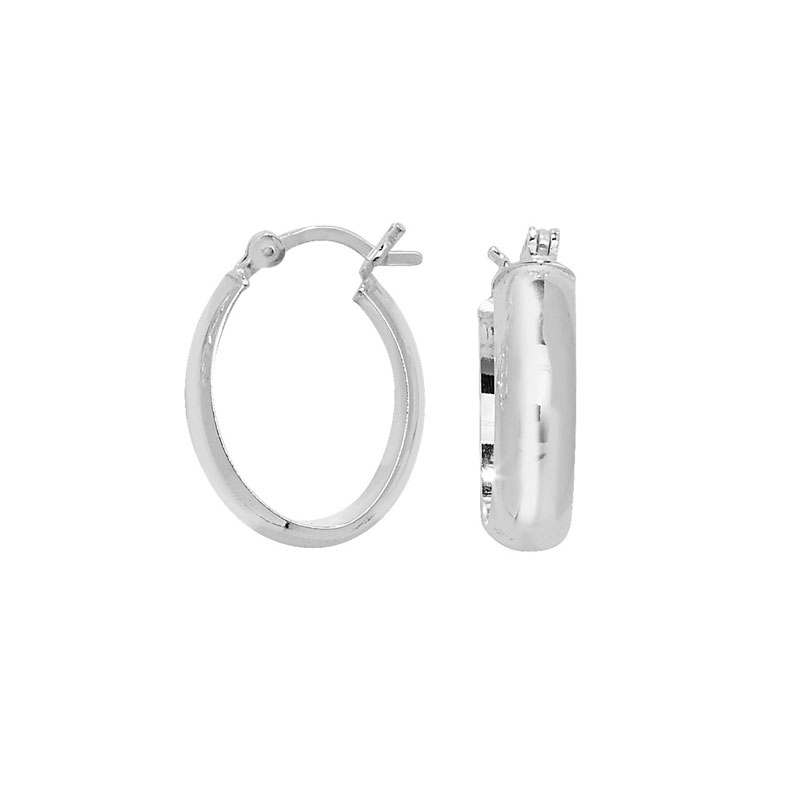 Silver Hinged Hoop Earrings