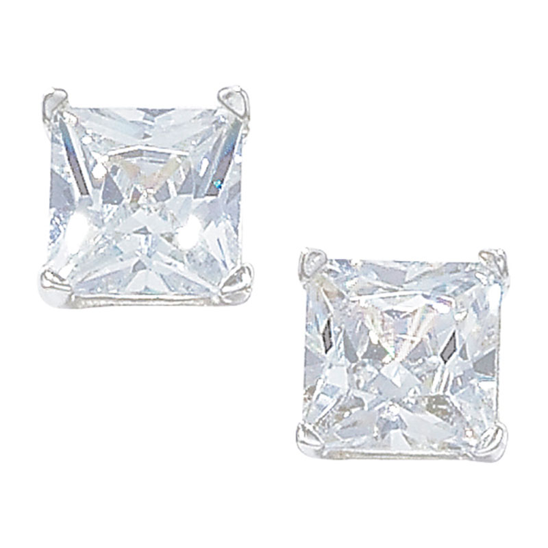 Square CZ Earrings