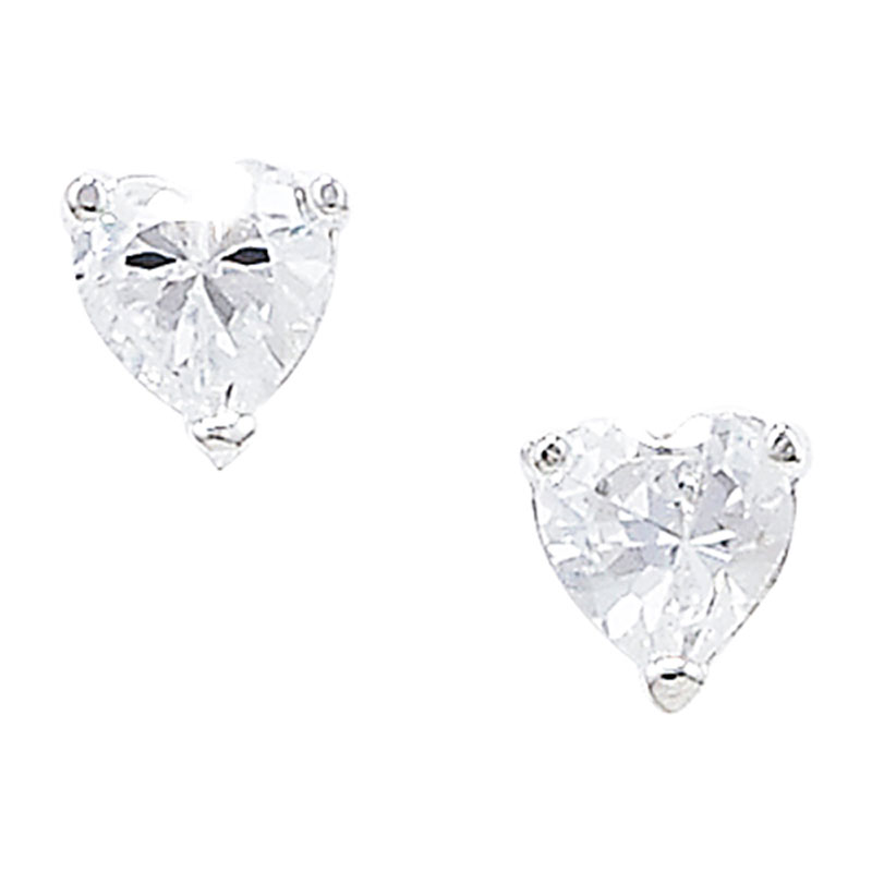 Heart CZ Earrings