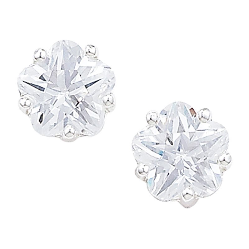 6X6 Cubic Zirconia Earrings