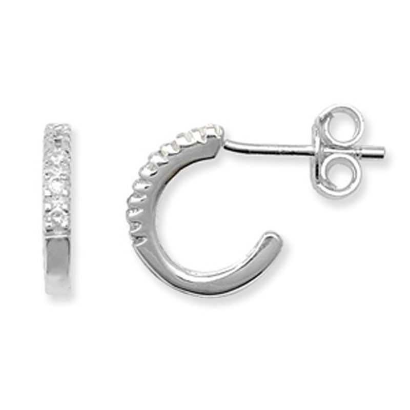 CZ Open Hoop Earrings